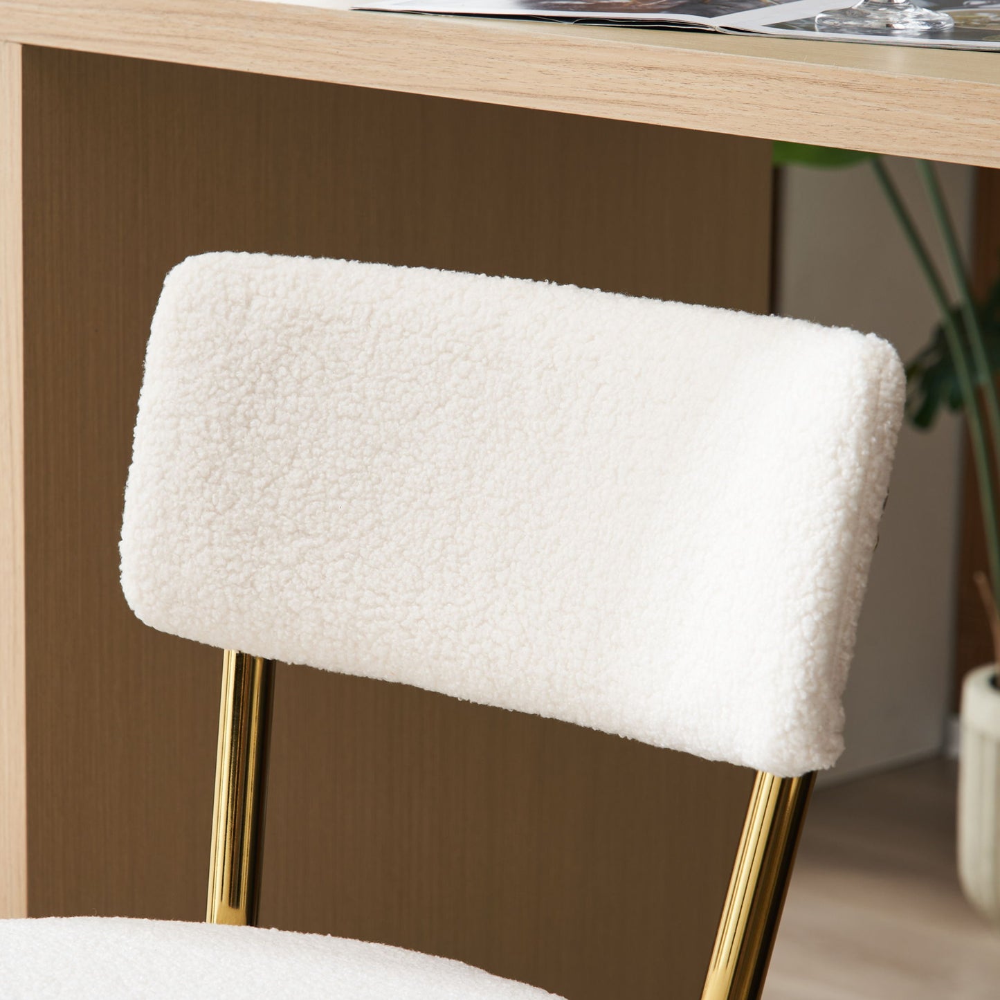 Modern Teddy Fabric Upholstered Bar Stools
