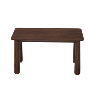63' Solid Wood Dining Table Set with 4 Upholstered Chairs, Farmhouse Dinner Table Set of 5 Piece with Walnut Finish & Beige Chenille Seats, Heavy-Duty Support up to 1000 lbs, Easy Assembly