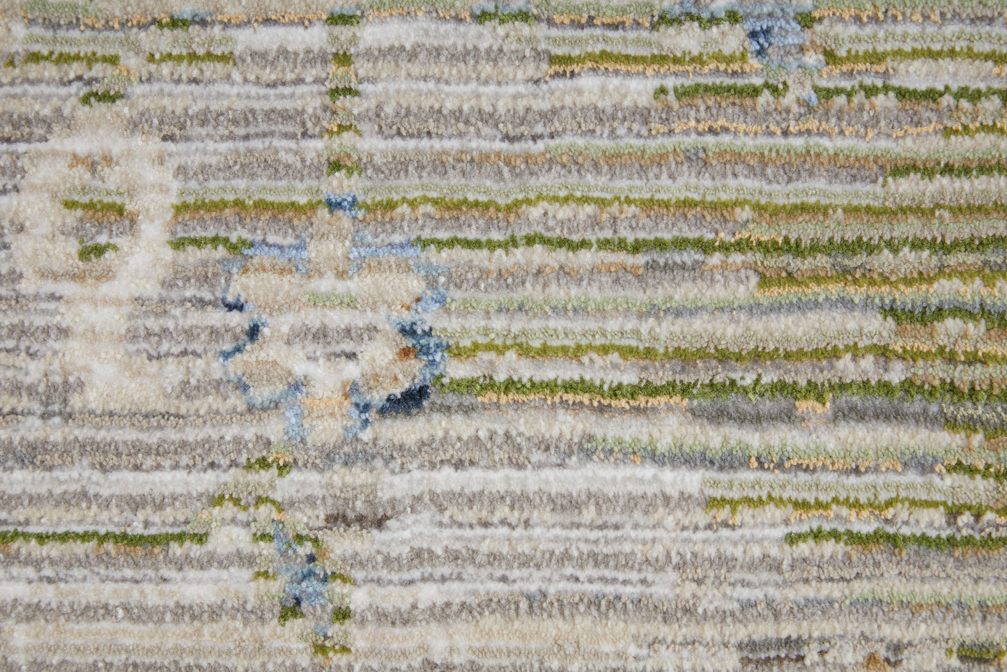 Melrose Transitional Distressed, Ivory/Green/Blue