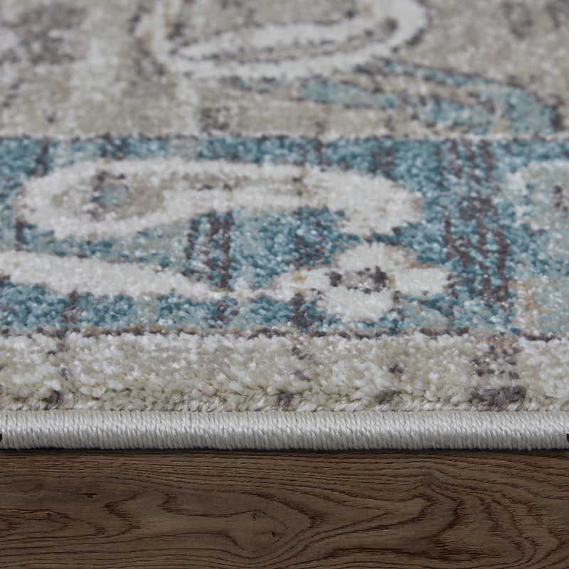 Dartmouth Transitional Floral & Botanical, Gray/Blue/Taupe