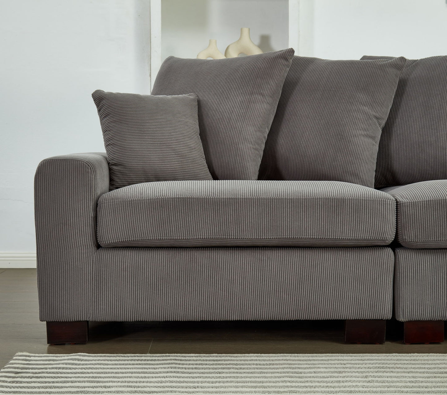 5 Seater Oversized Convertible L & U Shaped Couch