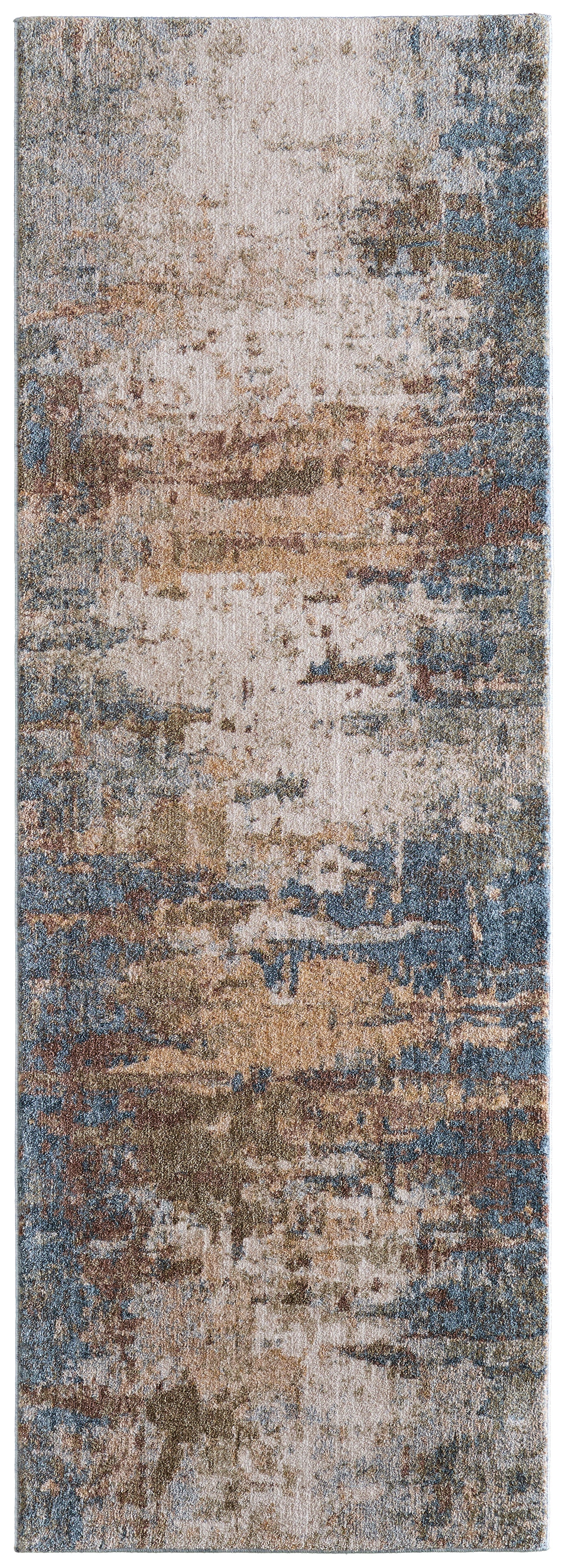 Pearson Modern Abstract, Blue/Ivory/Brown