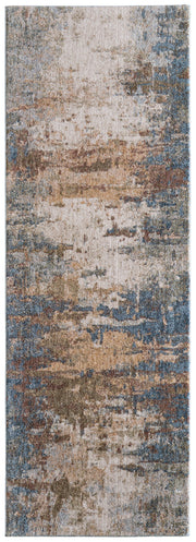 Pearson Modern Abstract, Blue/Ivory/Brown