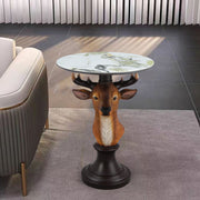 Deer Head Accent Table Animal Statue End Tables Livingroom