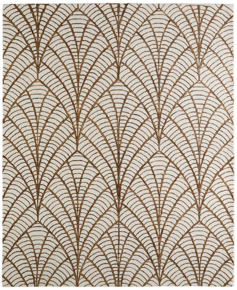 Wallace Modern Ikat, White/Brown
