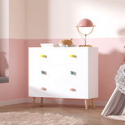 3 Drawer Dresser, Storage Cabinet With Anti Tip Safety