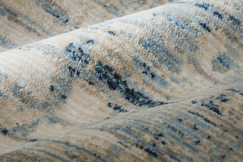 Sonora Modern Abstract, Blue/Ivory/Gray