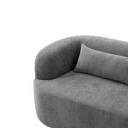 [NEW]86' Chenille Boneless Couch, Upholstered Sofa with Pillows, No Assembly Curved Cloud Couch with High-Density Foam, 3-Seater Luxury Modern Compressed Sofa for Living Room&Apartment