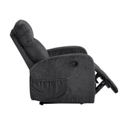 Reclining Sofa Set 3pc Dark Gray Sofa Loveseat Chair with Side Pockets Plush Foam Comfort Modern Wall-Hugger Design Living Room Furniture