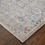 Pasha Transitional Medallion, Ivory/Taupe/Blue