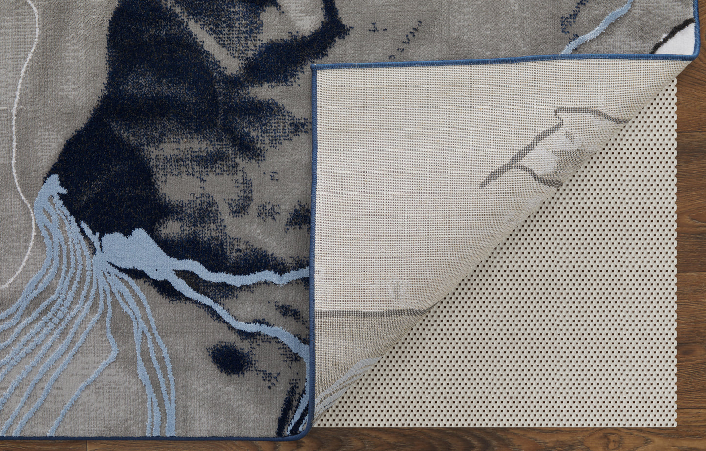 Gaspar Modern Abstract, Blue/Gray/Ivory