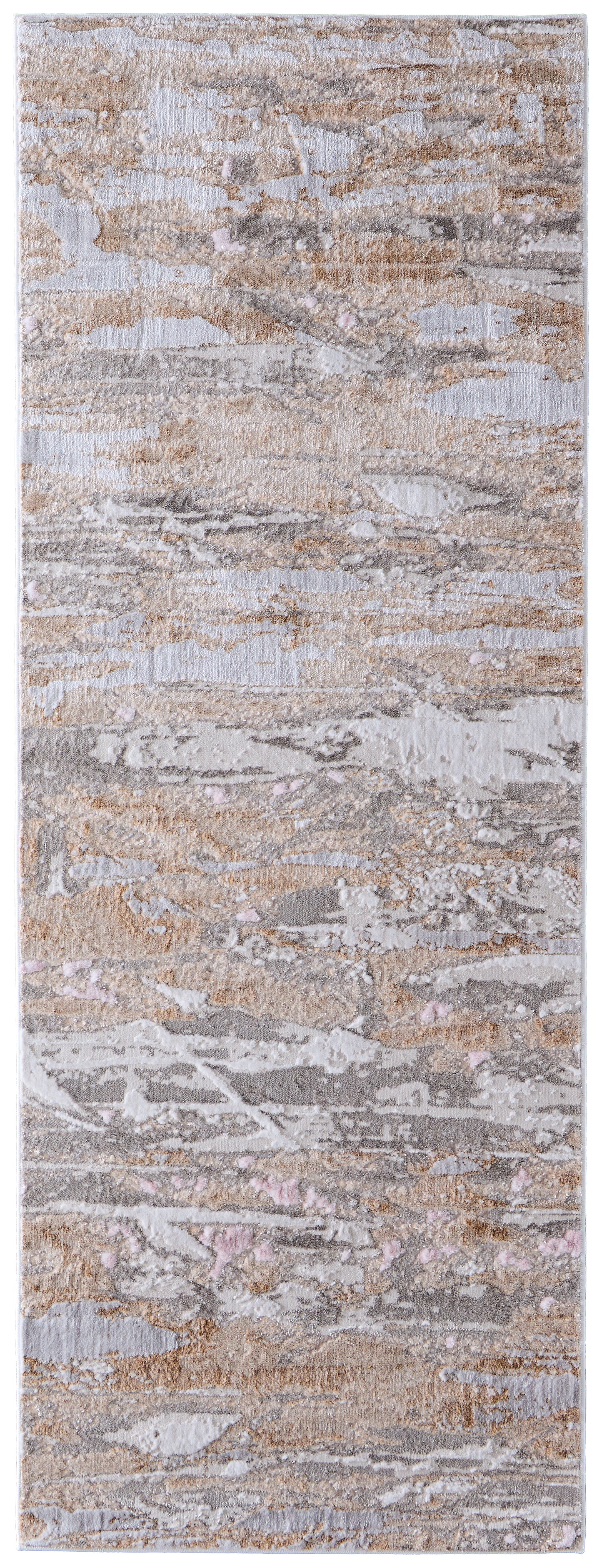 Laina Transitional Abstract, Tan/Ivory/Pink
