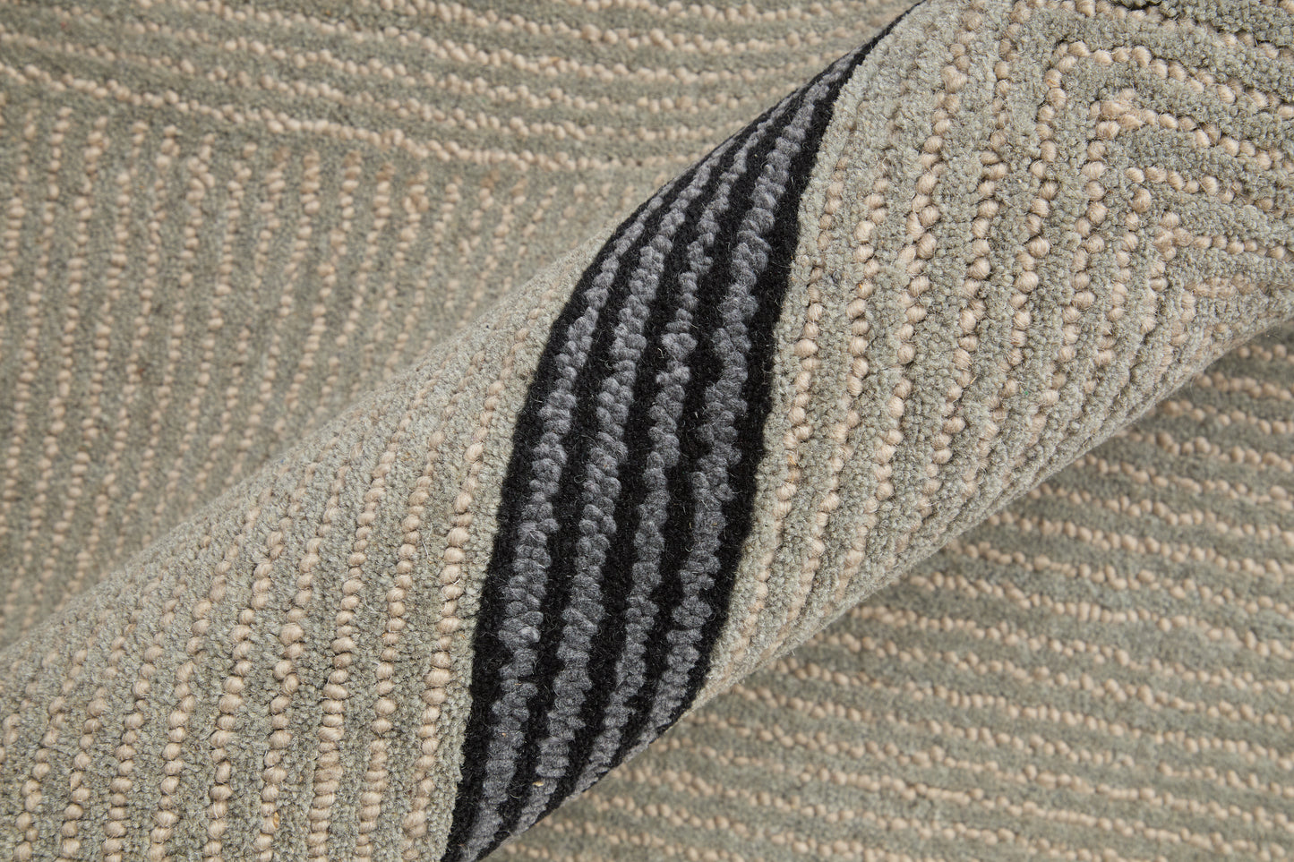 Maguire Transitional Abstract, Taupe/Black