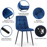Mid-Century Modern Dining Chairs Set For Kitchen, Living Room