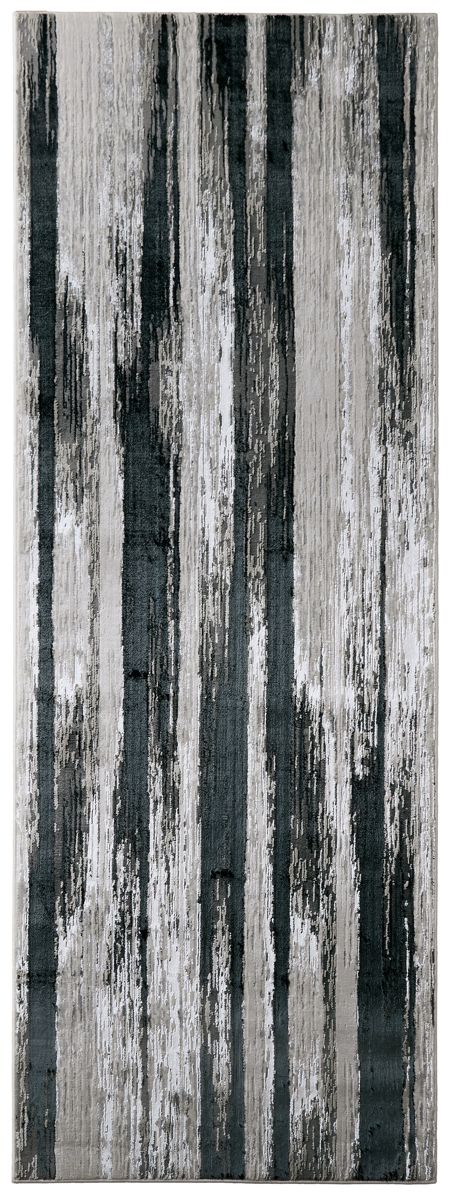 Micah Modern Abstract, Black/Silver/Gray
