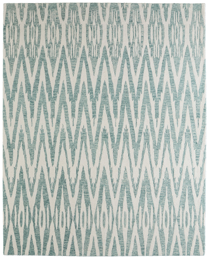 Wallace Modern Chevron, Blue/White