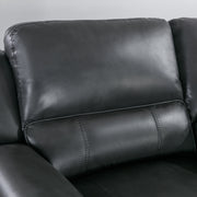 Modern 7-Piece Power Reclining Sectional Sofa in Black with Premium Faux Leather, 3 Adjustable Recliners, USB Ports & Cup Holders, Oversized Seating for Living Room