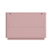 6 Drawer Dresser for Bedroom, 46.5' Wide Modern Large Chest of Drawers with Handle Free & Ripple Design,Wooden Clothes Storage Organizer for Closet, Nursery, Living Room, Apartment,Pink