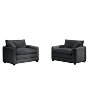 Modern Classic Fabric Single Chair Deep Seat Sofa With Pillow