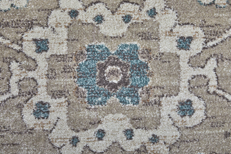 Dartmouth Transitional Floral & Botanical, Gray/Blue/Taupe