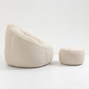 Bedding Bean Bag Sofa Chair High Pressure Foam With Footrest