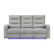 ISOLDE GREY 3PC POWER RECLINING LOVESEAT, SOFA AND RECLINER