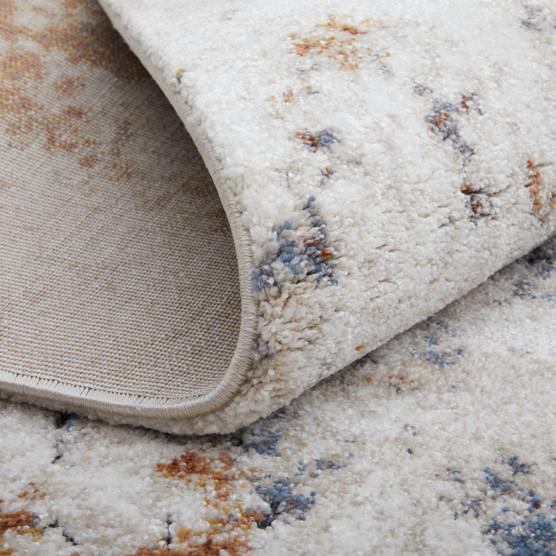 Gilmore Modern Abstract, Ivory/Blue/Orange