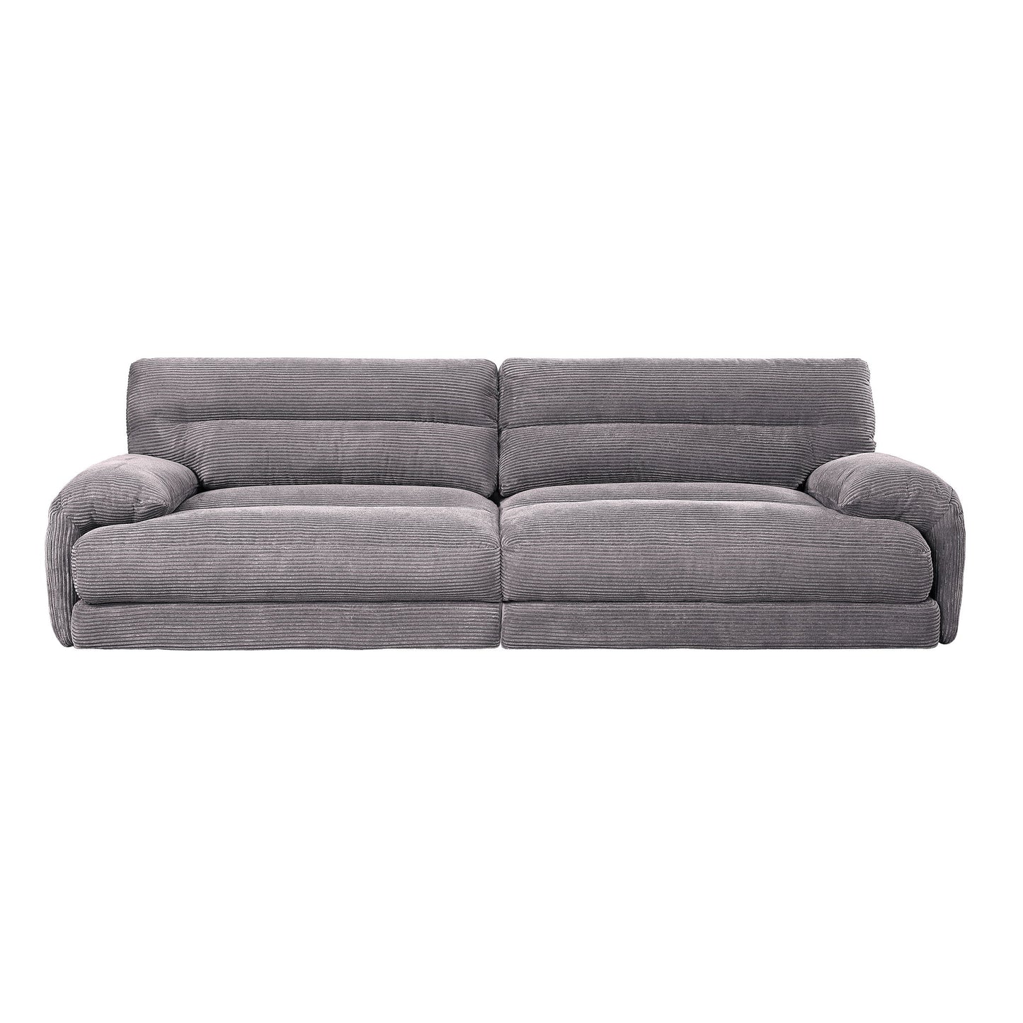 Cadenza - Corduroy 2 Piece Living Room Set - Gray