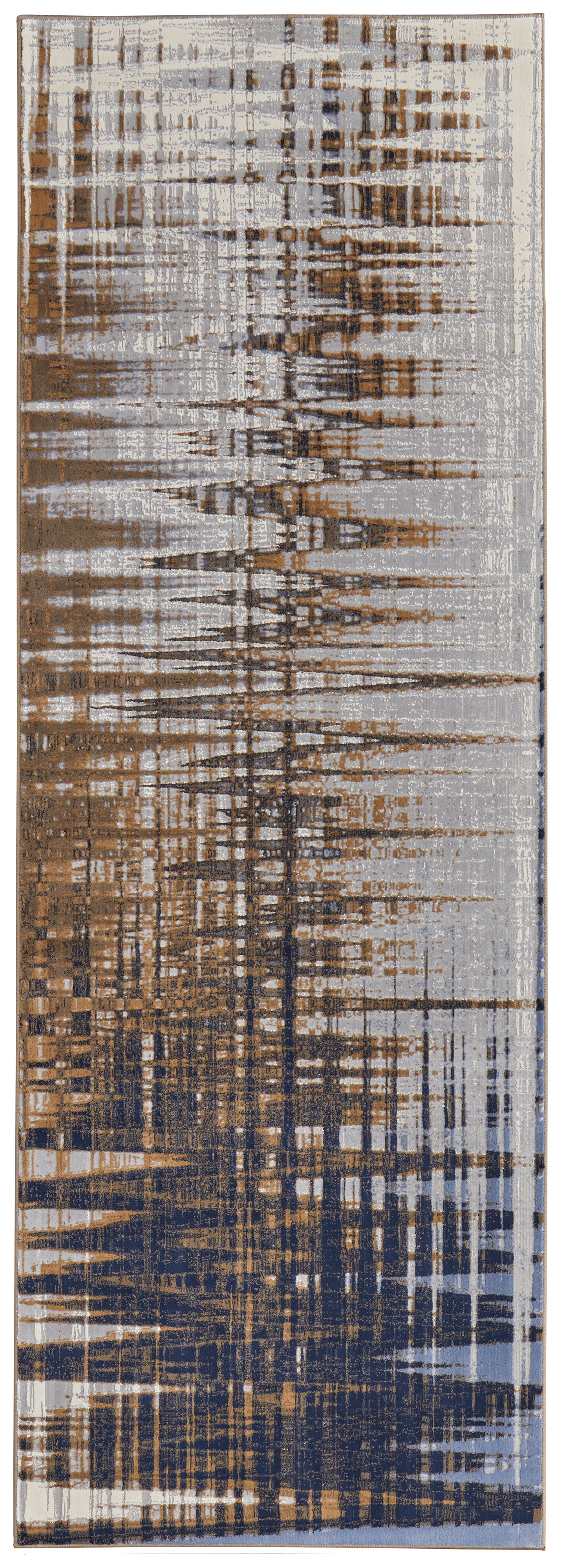 Clio Modern Abstract, Blue/Orange/Gray