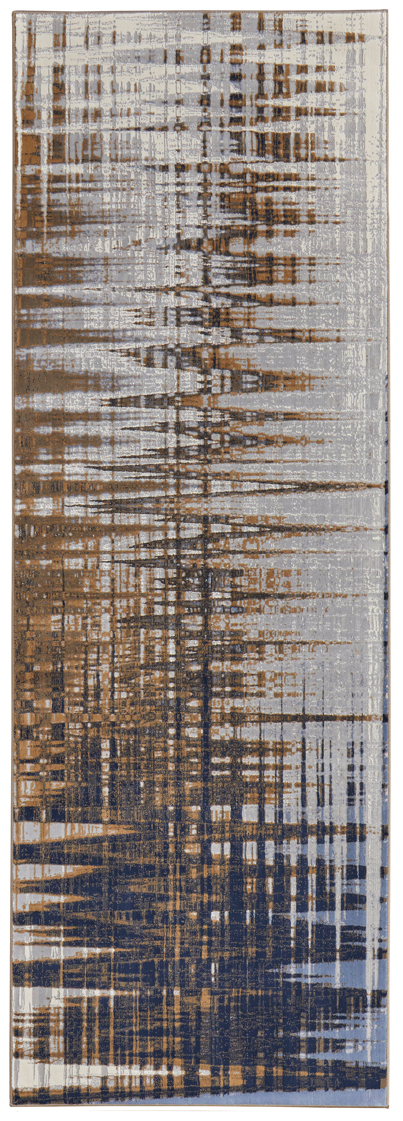 Clio Modern Abstract, Blue/Orange/Gray