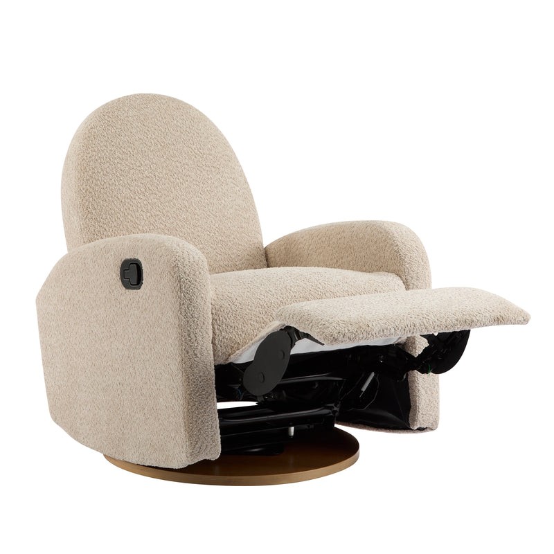 360 Swivel and Glider Recliner Chair-Almond
