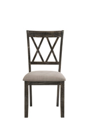 Claudia II - Weathered 7 Pieces Dining Room Set - Gray