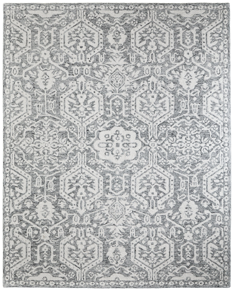 Belfort Traditional Geometric, Gray/White