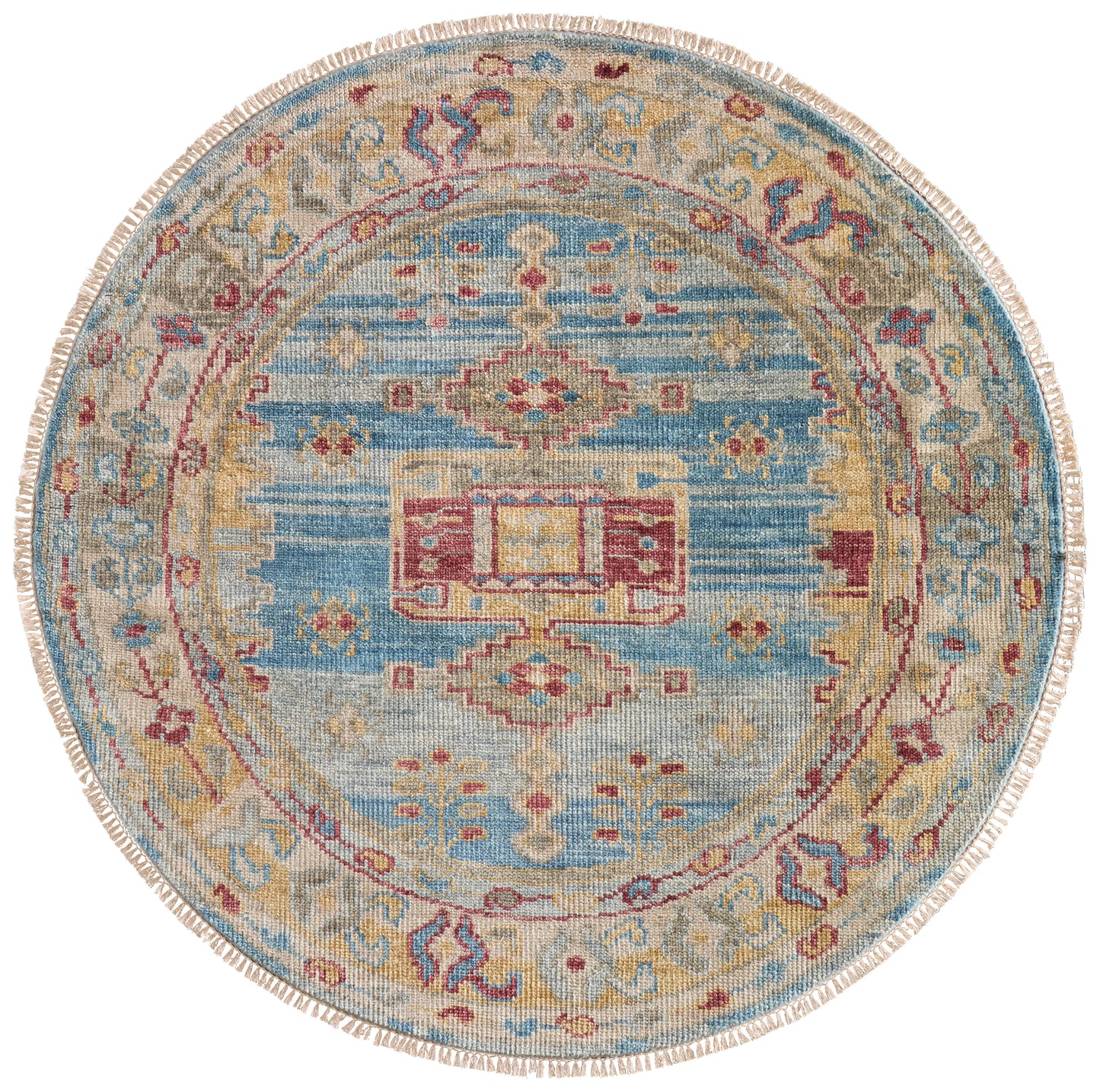 Fillmore Traditional Geometric, Blue/Yellow/Red