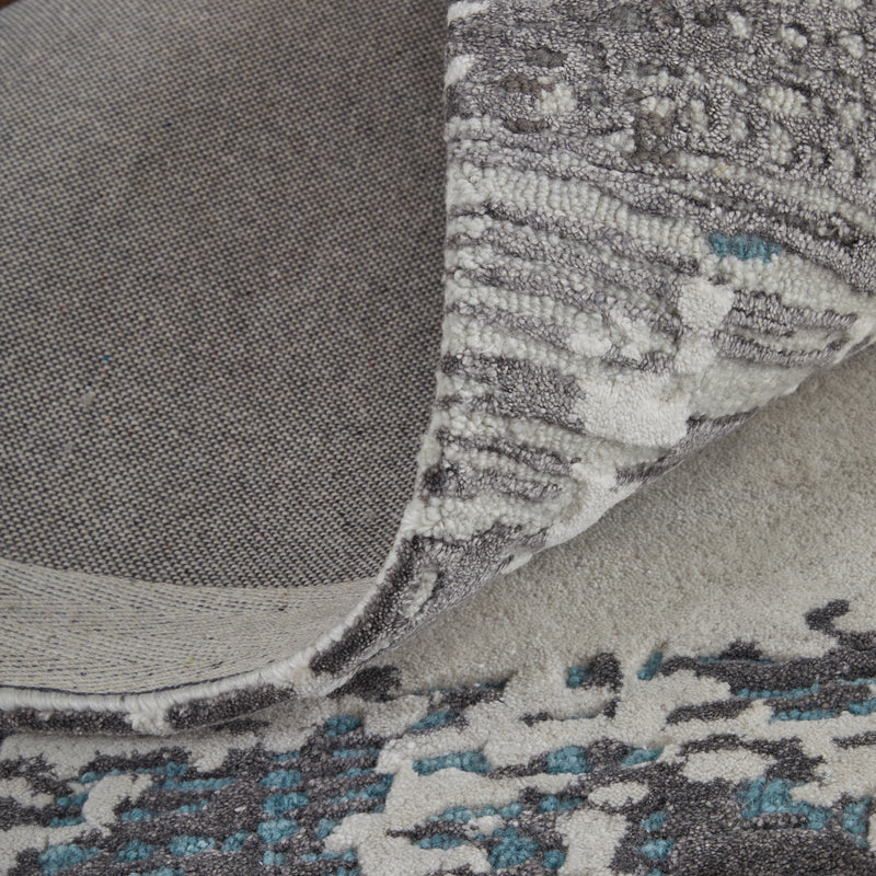Zarah Modern Abstract, Ivory/Gray/Blue