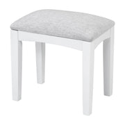 Elegant Makeup Vanity Desk With Adjustable Mirror And Storage And Construction - White