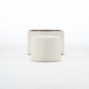Nesting Ottomans, Round Coffee Table & Bench With Tray (Set of 2)