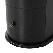Modern End Table with Hidden Cup Holder Drawer, Charging Station & Pull-Out Side Table, Wooden Bedside Table with 2 Storage Drawers, Space Saving End Table for Bedroom & Living Room