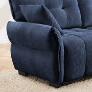 Sofa Set With Ottoman And Pillows, Textured, High Resilience Cushions