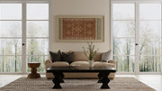Wallace Modern Ikat, White/Brown