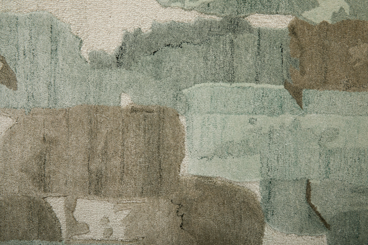 Kendall Modern Abstract, Green/Brown/Ivory