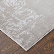 Prasad Modern Abstract, Ivory/Taupe/Silver
