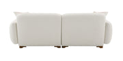 Darius - Boucle Sofa With 2 Toss Pillows - Beige