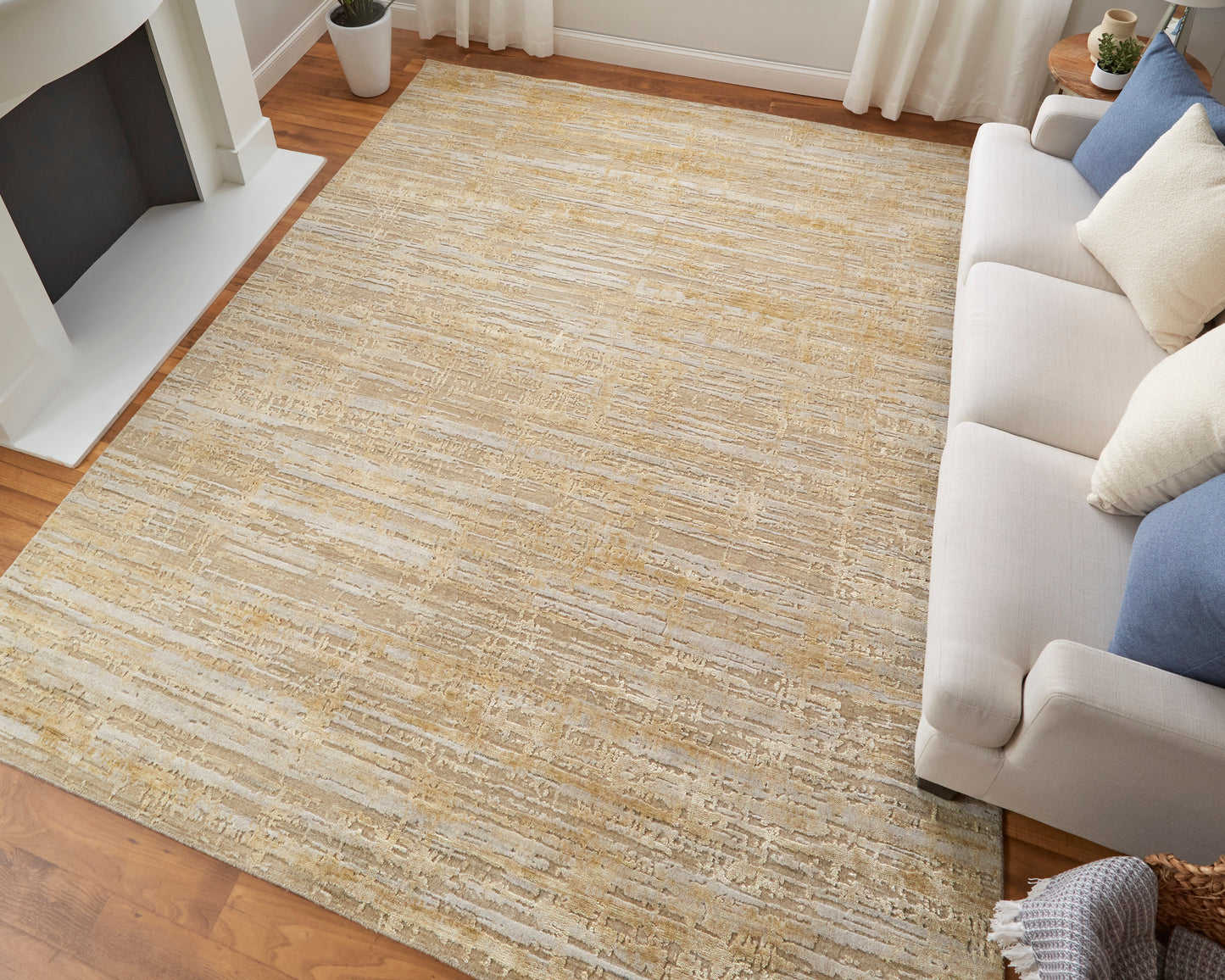 Eastfield Modern Abstract, Yellow/Ivory/Gold
