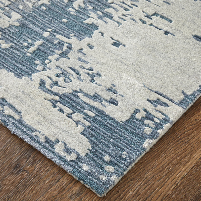 Zarah Modern Abstract, Blue/Ivory