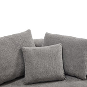 Cloud Sectional Couch, Boneless Sofa for Living Room, Corduroy Modular Couch with L Shape Chaise, Modern Compressed Sofa in a Box, Memory Foam Filling (LIGHT GREY)