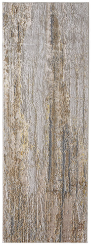 Aura Modern Abstract, Ivory/Gold/Brown