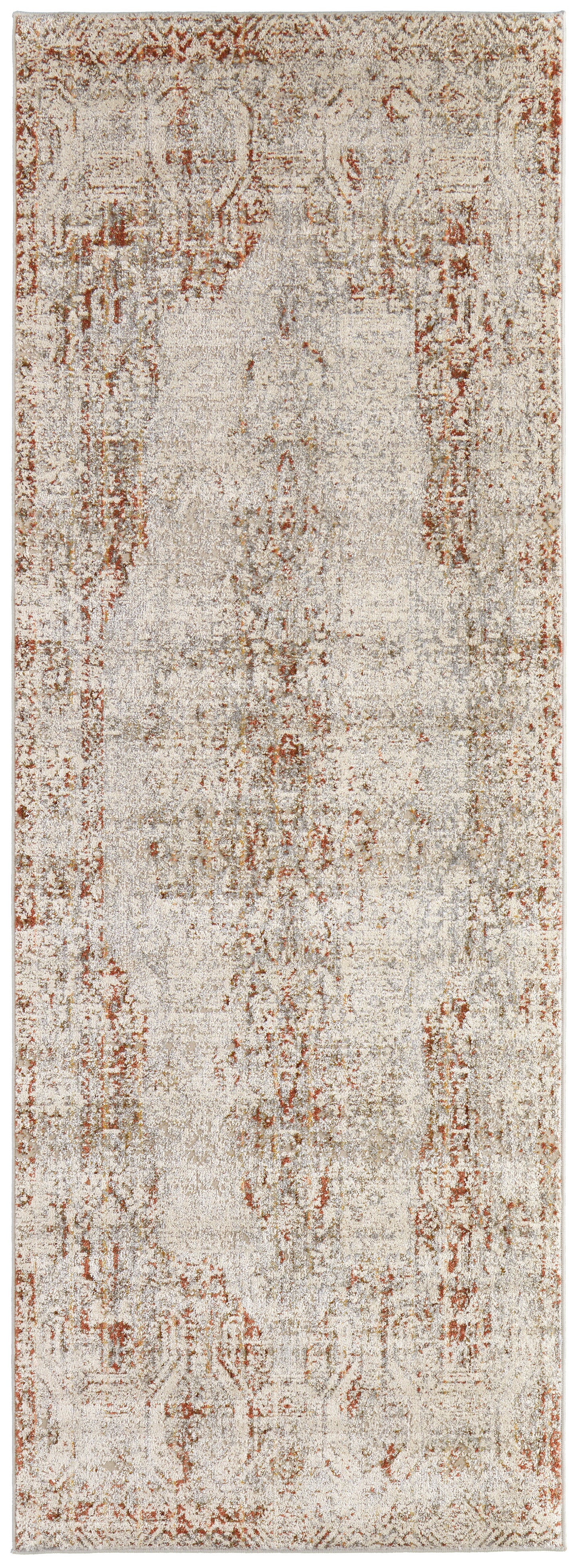 Kaia Transitional Distressed, Tan/Ivory/Orange