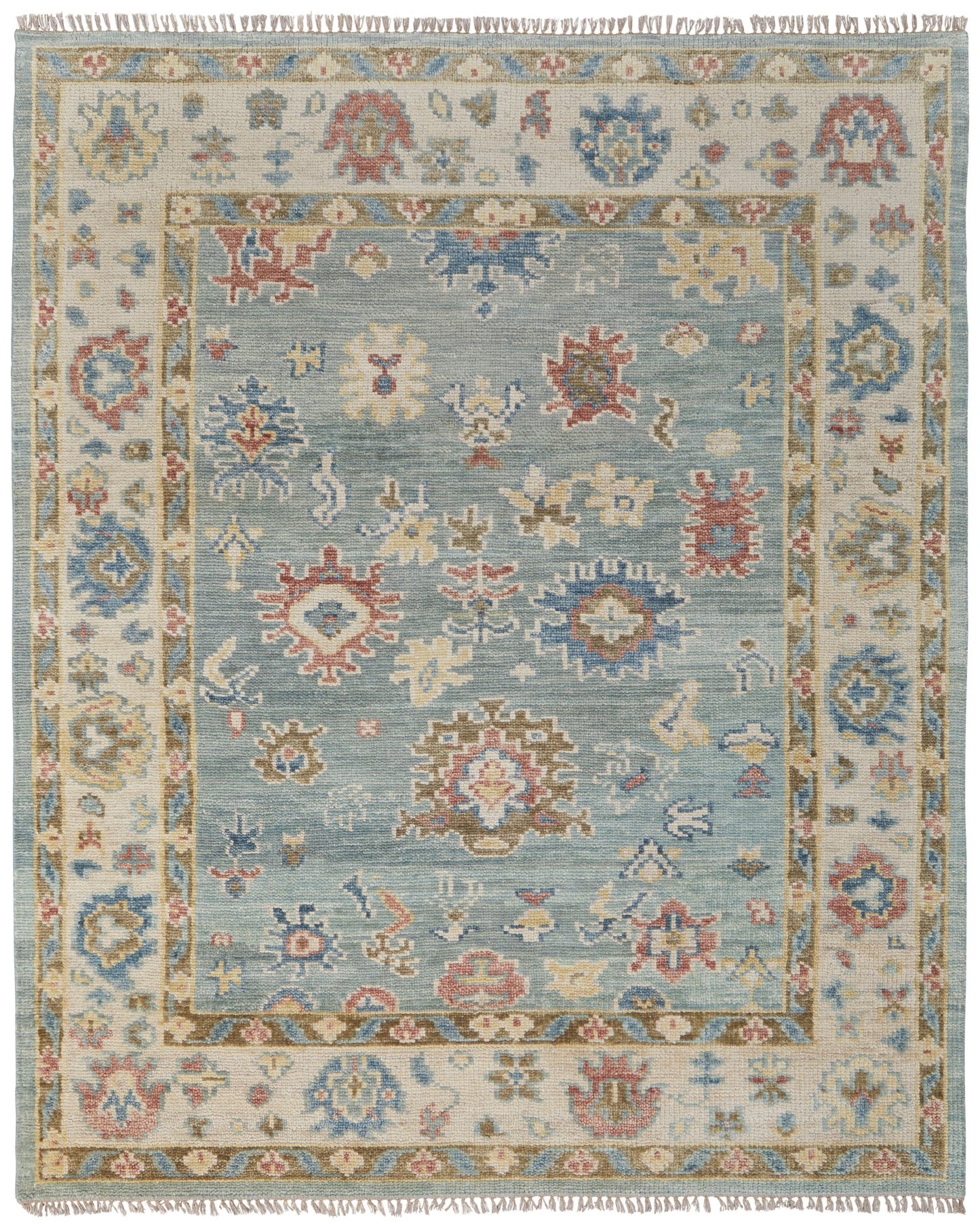 Fillmore Transitional Floral & Botanical, Blue/Ivory/Yellow