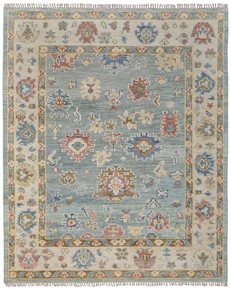 Fillmore Transitional Floral & Botanical, Blue/Ivory/Yellow